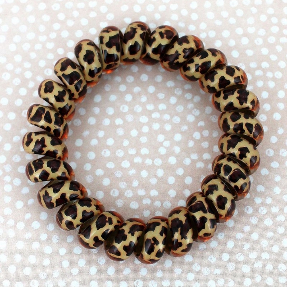 Leopard TeleCord Hair Ties